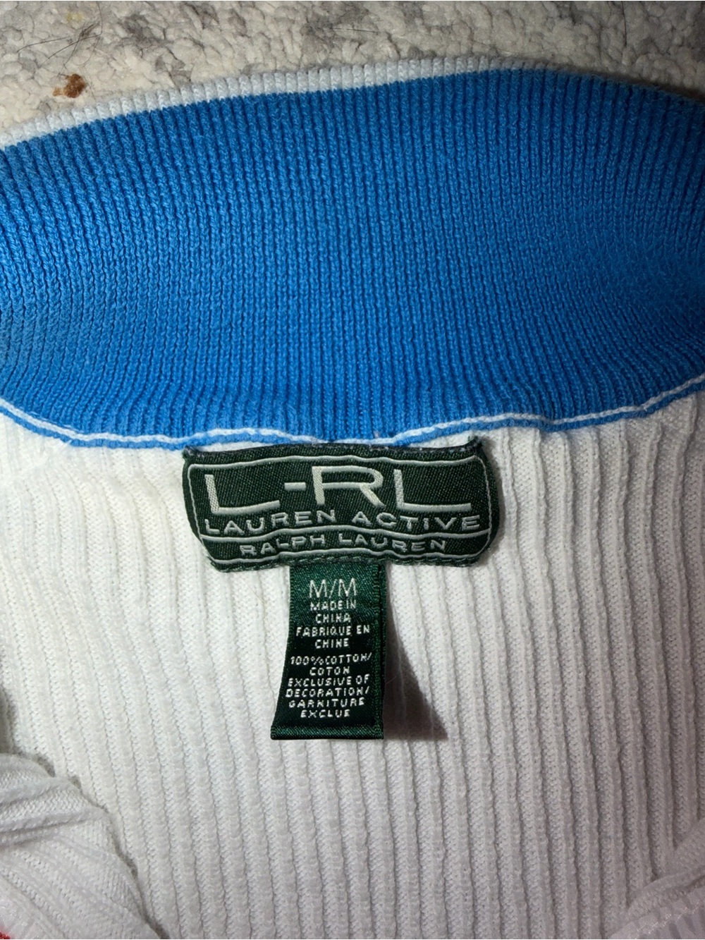 Vintage Ralph Lauren Active Rib Knit Henley Sweater Medium - Picture 2 of 4